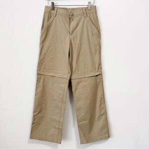The North Face Hiking Pants Boy’s Medium 10/12 Tan Convertible Zip Off Shorts